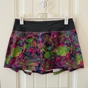 Lululemon Pace Rival Skort Regular Length (vivid floral)